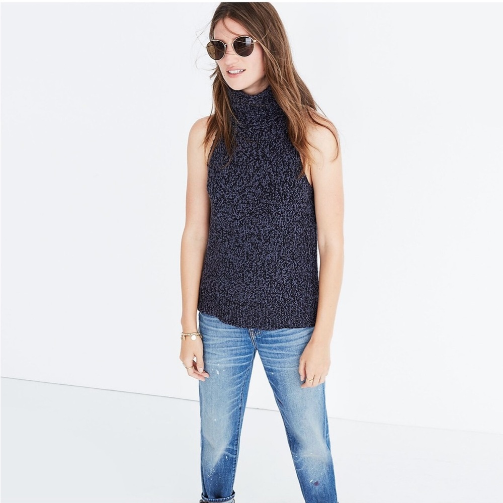 Turtleneck Cutaway Sweater-Vest by Madewell NWOT